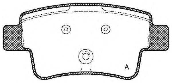 Комплект тормозных колодок, дисковый тормоз OPEN PARTS BPA1198.00