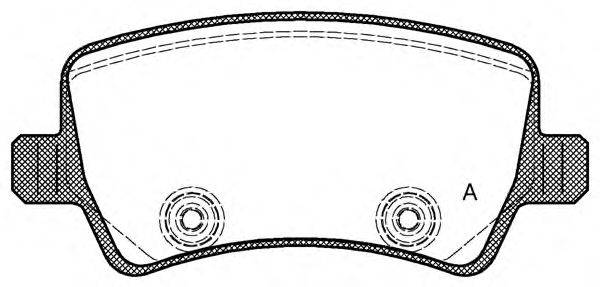 Комплект тормозных колодок, дисковый тормоз OPEN PARTS BPA1236.00