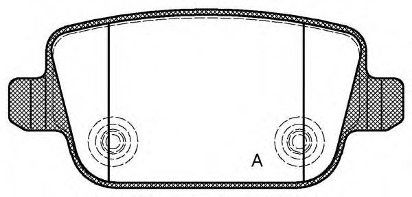 Комплект тормозных колодок, дисковый тормоз OPEN PARTS BPA1256.00