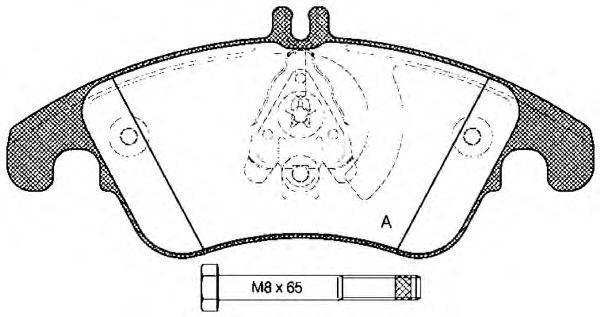 Комплект тормозных колодок, дисковый тормоз OPEN PARTS BPA1304.00