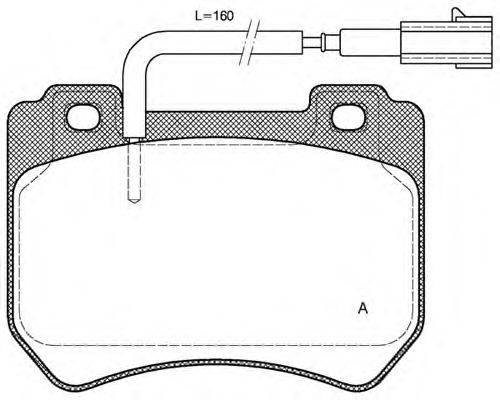 Комплект тормозных колодок, дисковый тормоз OPEN PARTS BPA1444.01