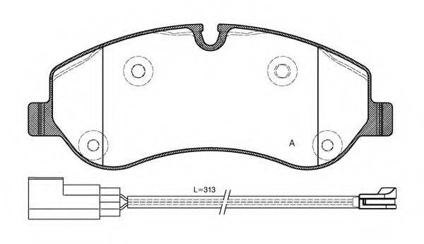 Комплект тормозных колодок, дисковый тормоз OPEN PARTS BPA1520.02