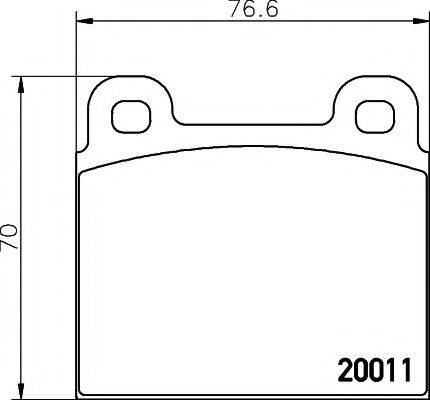 Комплект тормозных колодок, дисковый тормоз TEXTAR 2001102