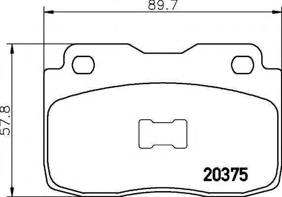 TEXTAR 2037501 Комплект тормозных колодок, дисковый тормоз