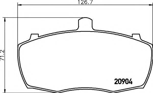 TEXTAR 2090401 Комплект тормозных колодок, дисковый тормоз