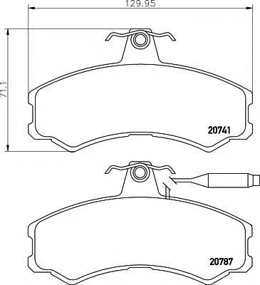 TEXTAR 2074101 Комплект тормозных колодок, дисковый тормоз