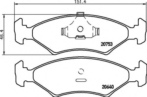 TEXTAR 2075303 Комплект тормозных колодок, дисковый тормоз