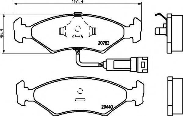TEXTAR 2078302 Комплект тормозных колодок, дисковый тормоз