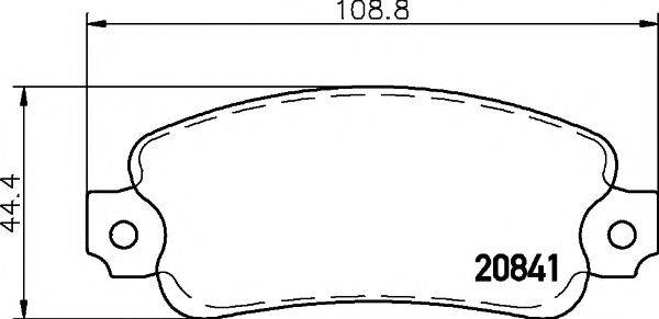 Комплект тормозных колодок, дисковый тормоз TEXTAR 2084102