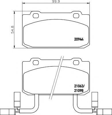 TEXTAR 2094402 Комплект тормозных колодок, дисковый тормоз