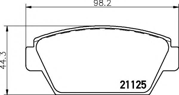 Комплект тормозных колодок, дисковый тормоз TEXTAR 2112503