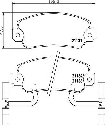TEXTAR 2113103 Комплект тормозных колодок, дисковый тормоз