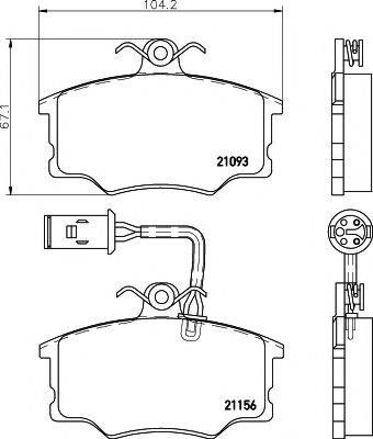 TEXTAR 2115601 Комплект тормозных колодок, дисковый тормоз