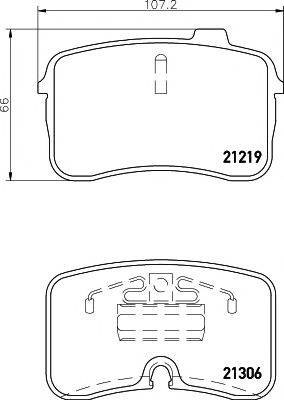 Комплект тормозных колодок, дисковый тормоз TEXTAR 2121901