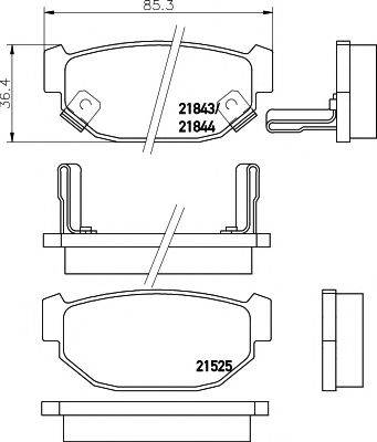 Комплект тормозных колодок, дисковый тормоз TEXTAR 2152501