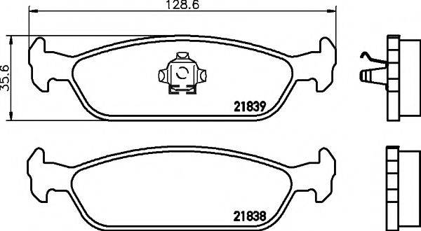 TEXTAR 2183801 Комплект тормозных колодок, дисковый тормоз