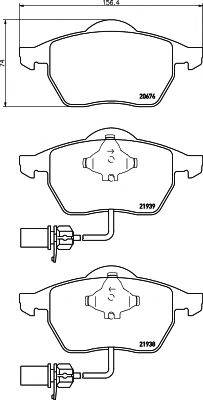 Комплект тормозных колодок, дисковый тормоз TEXTAR 2193801