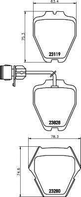 TEXTAR 2311901 Комплект тормозных колодок, дисковый тормоз