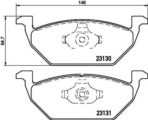 Комплект тормозных колодок, дисковый тормоз TEXTAR 2313005