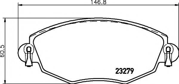 Комплект тормозных колодок, дисковый тормоз TEXTAR 2327904