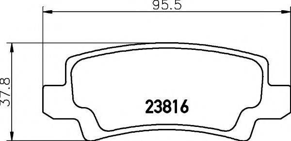 Комплект тормозных колодок, дисковый тормоз TEXTAR 2381601