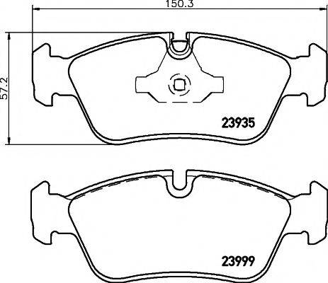 TEXTAR 2393501 Комплект тормозных колодок, дисковый тормоз