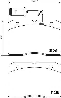 Комплект тормозных колодок, дисковый тормоз TEXTAR 2904101
