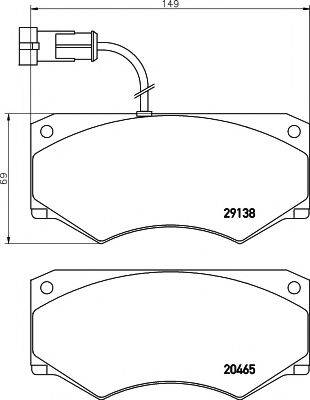 TEXTAR 2913801 Комплект тормозных колодок, дисковый тормоз