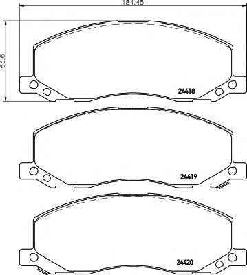 Комплект тормозных колодок, дисковый тормоз TEXTAR 2441801