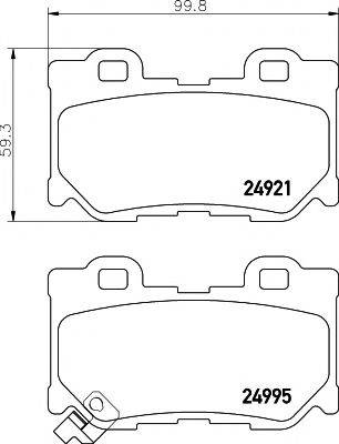 TEXTAR 2492101 Комплект тормозных колодок, дисковый тормоз