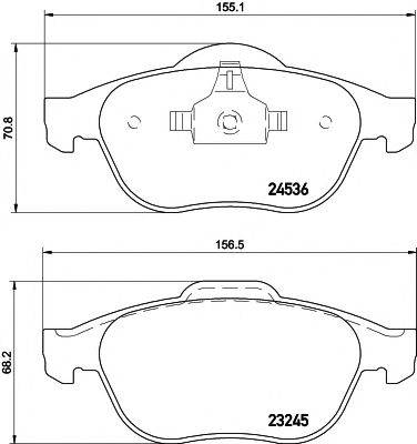 TEXTAR 2453601 Комплект тормозных колодок, дисковый тормоз