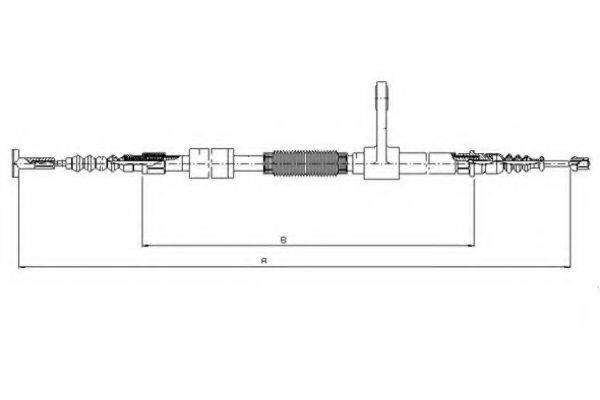 Трос, стояночная тормозная система TEXTAR 44044300