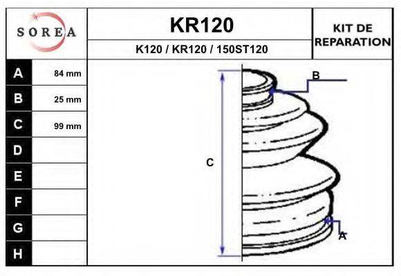 EAI KR120 Комплект пылника, приводной вал