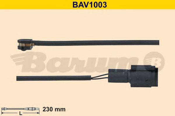 Сигнализатор, износ тормозных колодок BARUM BAV1003