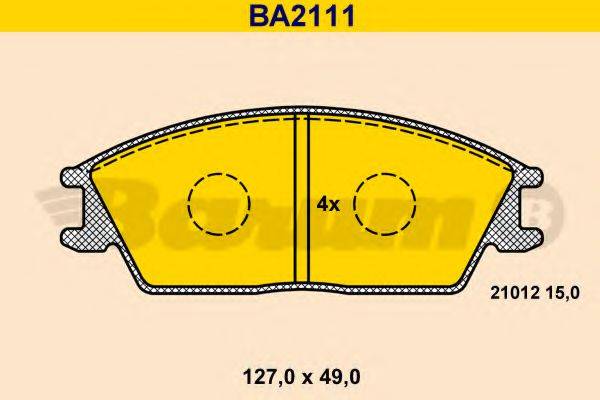 BARUM BA2111 Комплект тормозных колодок, дисковый тормоз