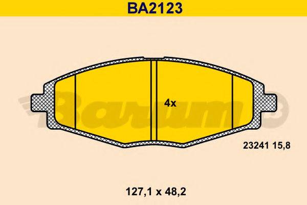 BARUM BA2123 Комплект тормозных колодок, дисковый тормоз