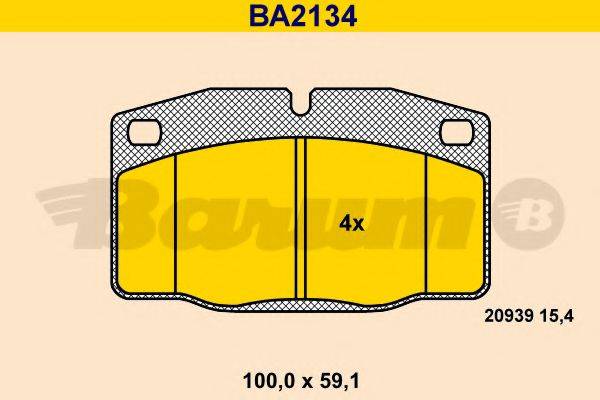 BARUM BA2134 Комплект тормозных колодок, дисковый тормоз