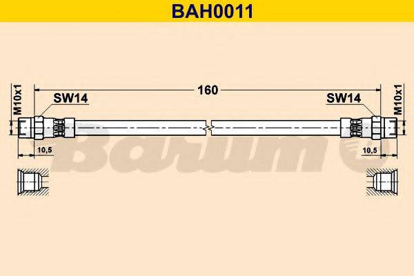 BARUM BAH0011 Тормозной шланг