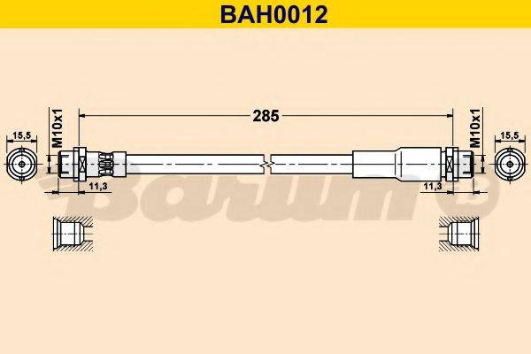 Тормозной шланг BARUM BAH0012