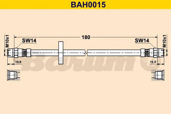 BARUM BAH0015 Тормозной шланг