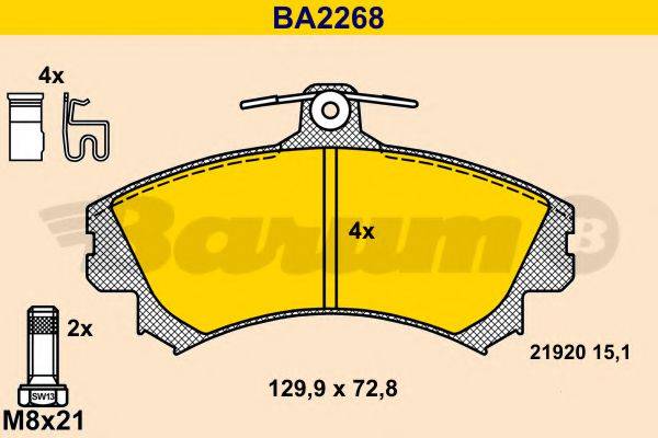 BARUM BA2268 Комплект тормозных колодок, дисковый тормоз