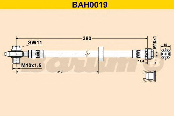Тормозной шланг BARUM BAH0019