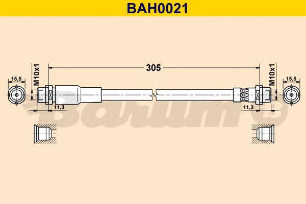 BARUM BAH0021 Тормозной шланг