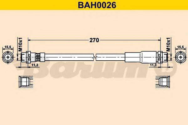 Тормозной шланг BARUM BAH0026