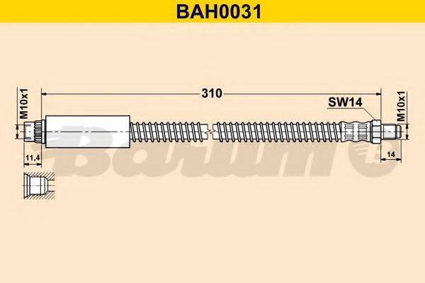 Тормозной шланг BARUM BAH0031