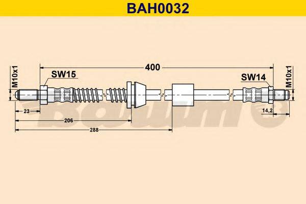 BARUM BAH0032 Тормозной шланг