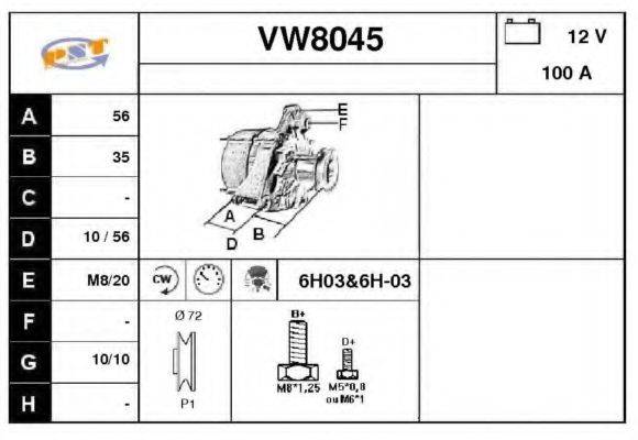 SNRA VW8045 Генератор
