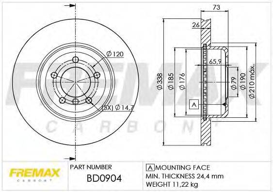 Тормозной диск FREMAX BD-0904