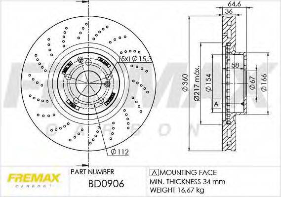 Тормозной диск FREMAX BD-0906