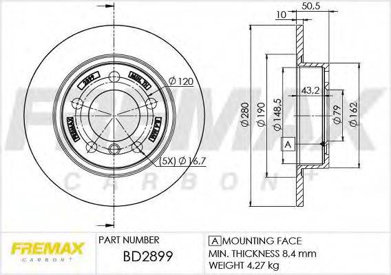 FREMAX BD2899 Тормозной диск